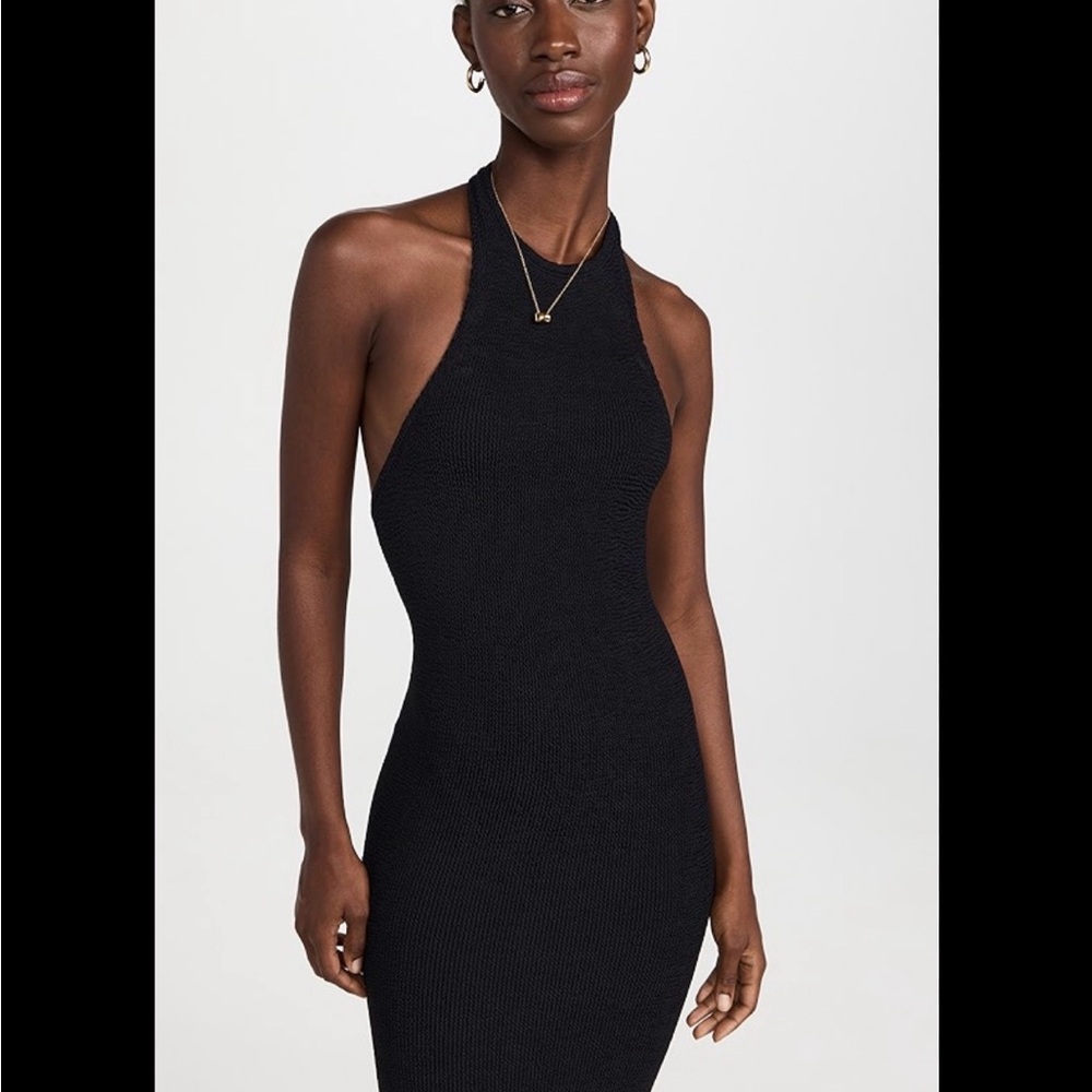 Hunza G black halter dress